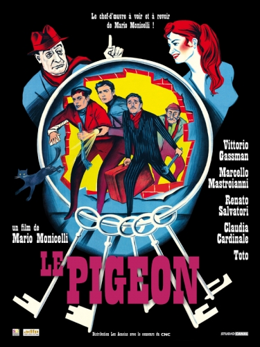 le pigeon de mario monicelli,vittorio gassman,marcello mastroianni,toto,claudia cardinale, Renato Salvatori, Toto, Tiberio Murgia