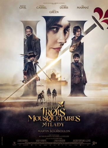 les trois mousquetaires : milady,cinéma,françois civil,vincent cassel,romain duris,pio marmaï,eva green,lyna khoudri,louis garrel,vicky krieps,eric ruf,marc barbé,patrick mille,julien frison