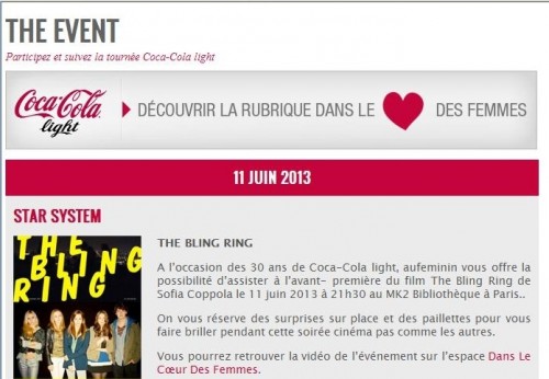 the bling ring sofia coppola,cinéma,jeu