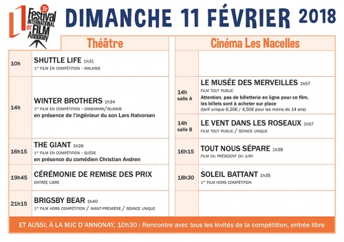 annonay 2018 - programme du jour